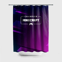 Шторка для ванной Minecraft gaming champion: рамка с лого и джойстик