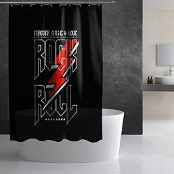 Шторка для душа Rock and Roll Forever, цвет: 3D-принт — фото 2