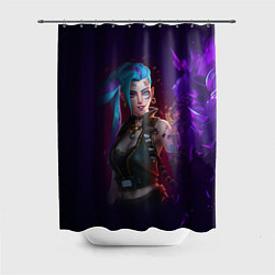 Шторка для душа Jinx art arcane league of legends, цвет: 3D-принт