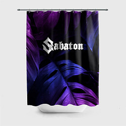 Шторка для ванной Sabaton neon monstera