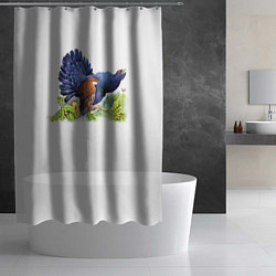 Шторка для душа Глухарь на току, цвет: 3D-принт — фото 2