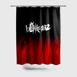 Шторка для душа Blink 182 red plasma, цвет: 3D-принт