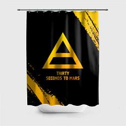 Шторка для ванной Thirty Seconds to Mars - gold gradient