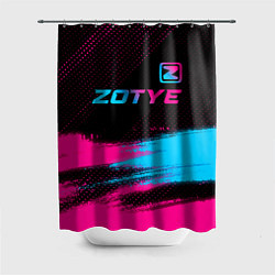 Шторка для душа Zotye - neon gradient: символ сверху, цвет: 3D-принт