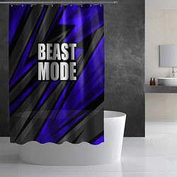 Шторка для душа Beast mode - синяя униформа, цвет: 3D-принт — фото 2