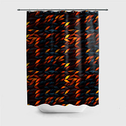 Шторка для ванной Black orange texture