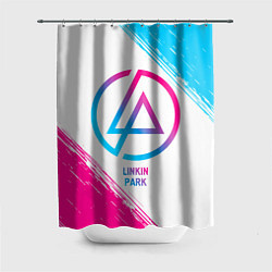 Шторка для ванной Linkin Park neon gradient style