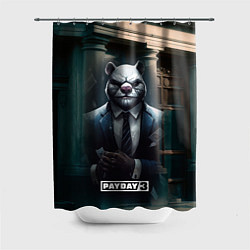 Шторка для душа Payday 3 white bear, цвет: 3D-принт