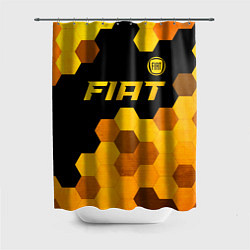 Шторка для душа Fiat - gold gradient: символ сверху, цвет: 3D-принт