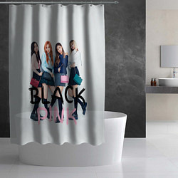 Шторка для душа Blackpink girls, цвет: 3D-принт — фото 2