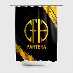 Шторка для душа Pantera - gold gradient, цвет: 3D-принт