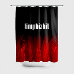 Шторка для душа Limp Bizkit red plasma, цвет: 3D-принт
