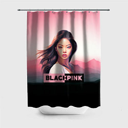 Шторка для душа Солистка Blackpink, цвет: 3D-принт
