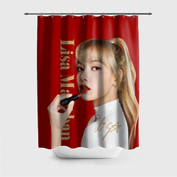 Шторка для ванной Blackpink Lisa paints lips