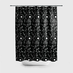 Шторка для ванной Black style pattern