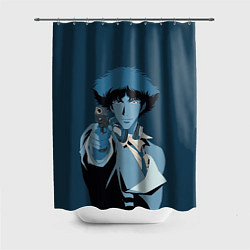 Шторка для ванной Spike Spiegel blue