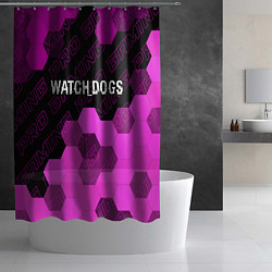 Шторка для душа Watch Dogs pro gaming: символ сверху, цвет: 3D-принт — фото 2