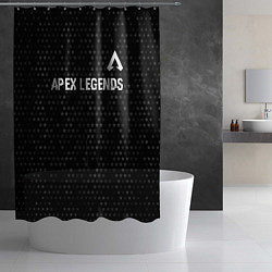 Шторка для душа Apex Legends glitch на темном фоне: символ сверху, цвет: 3D-принт — фото 2