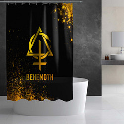 Шторка для душа Behemoth - gold gradient, цвет: 3D-принт — фото 2