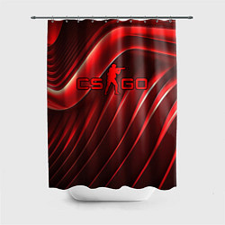 Шторка для душа CS GO red abstract, цвет: 3D-принт