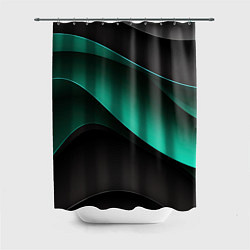 Шторка для душа Абстрактная зеленая текстура, цвет: 3D-принт