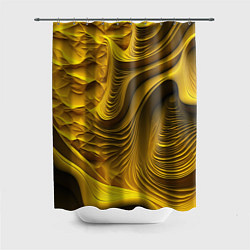 Шторка для душа Объемная желтая текстура, цвет: 3D-принт