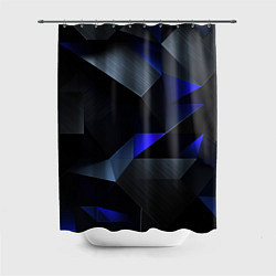 Шторка для ванной Black blue abstract