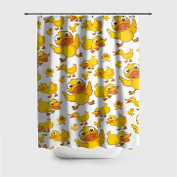 Шторка для душа Yellow ducklings, цвет: 3D-принт