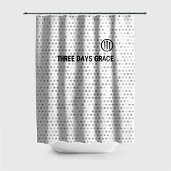 Шторка для душа Three Days Grace glitch на светлом фоне: символ св, цвет: 3D-принт