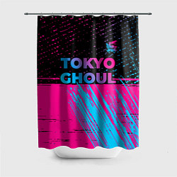 Шторка для душа Tokyo Ghoul - neon gradient: символ сверху, цвет: 3D-принт