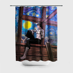 Шторка для душа Берсерк и небо Ван Гога, цвет: 3D-принт