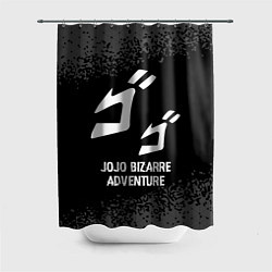 Шторка для душа JoJo Bizarre Adventure glitch на темном фоне, цвет: 3D-принт