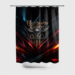 Шторка для душа Baldurs Gate 3 dark logo, цвет: 3D-принт
