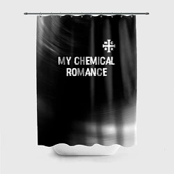 Шторка для душа My Chemical Romance glitch на темном фоне: символ, цвет: 3D-принт