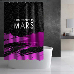 Шторка для душа Thirty Seconds to Mars rock legends: символ сверху, цвет: 3D-принт — фото 2