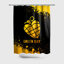 Шторка для ванной Green Day - gold gradient