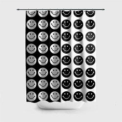 Шторка для ванной Smiley black and white