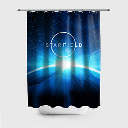 Шторка для ванной Logo Starfield space
