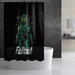 Шторка для душа Fallout poster style, цвет: 3D-принт — фото 2