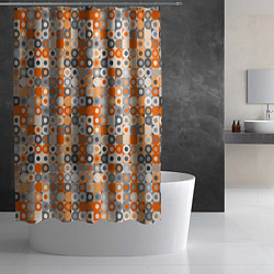 Шторка для душа Узор с кружками, цвет: 3D-принт — фото 2