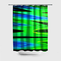 Шторка для ванной Green blut geometry
