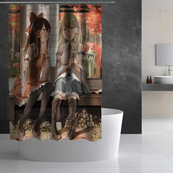 Шторка для душа Touhou Project Рейму Хакурей Санаэ Котия, цвет: 3D-принт — фото 2