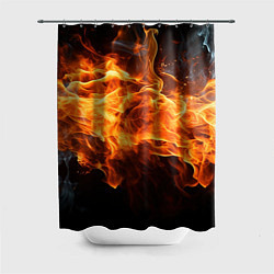 Шторка для ванной Black fire style