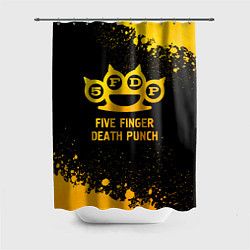 Шторка для ванной Five Finger Death Punch - gold gradient