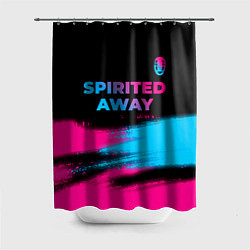 Шторка для душа Spirited Away - neon gradient: символ сверху, цвет: 3D-принт