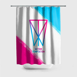 Шторка для ванной Within Temptation neon gradient style