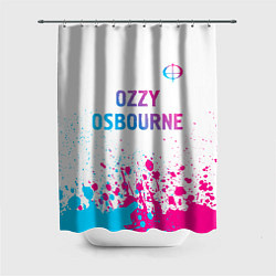 Шторка для душа Ozzy Osbourne neon gradient style: символ сверху, цвет: 3D-принт