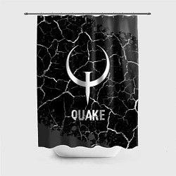 Шторка для душа Quake glitch на темном фоне, цвет: 3D-принт