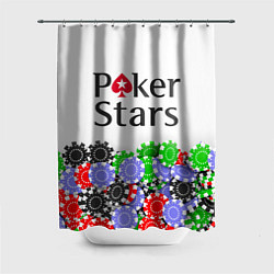 Шторка для душа Poker - игра для удачливых, цвет: 3D-принт