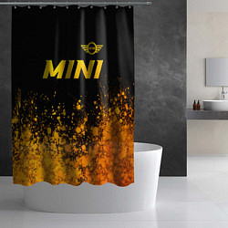 Шторка для душа Mini - gold gradient посередине, цвет: 3D-принт — фото 2